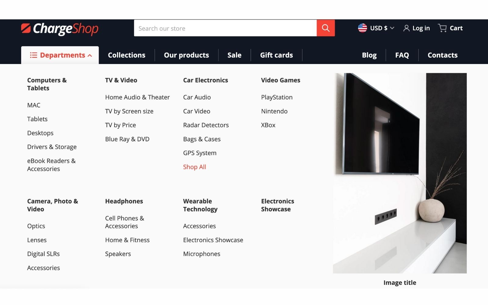mega menu charge shopify theme